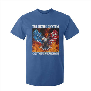 Funny Bald Eagle 4th of July T Shirt For Kid The Metric System Cant Measure Freedom American Flag TS10 Royal Blue Print Your Wear