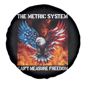 Funny Bald Eagle 4th of July Spare Tire Cover The Metric System Cant Measure Freedom American Flag TS10 Print Your Wear