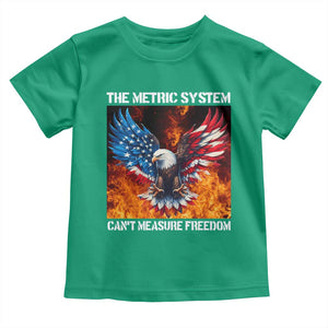 Funny Bald Eagle 4th of July Toddler T Shirt The Metric System Cant Measure Freedom American Flag TS10 Irish Green Print Your Wear