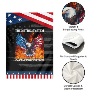 Funny Bald Eagle 4th of July Garden Flag The Metric System Cant Measure Freedom American Flag TS10 Print Your Wear