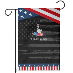 Funny July 4th Goose Garden Flag Patriotic Goose Firework Firequacker Independence Day TS10 Distressed Black Blue Print Your Wear