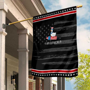 Funny July 4th Goose Garden Flag Patriotic Goose Firework Firequacker Independence Day TS10 Distressed Black Red Print Your Wear