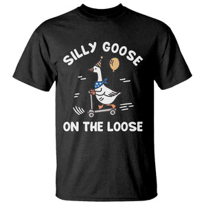 Funny Silly Goose T Shirt Goose On The Loose Animal Humor TS10 Black Print Your Wear