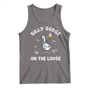 Funny Silly Goose Tank Top Goose On The Loose Animal Humor TS10 Deep Heather Print Your Wear