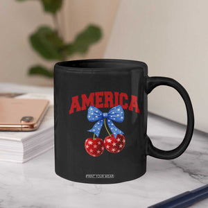 America Cherry Coquette Bow Coffee Mug 4th of July Patriotic TS10 Print Your Wear