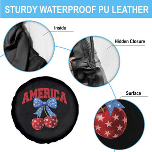 America Cherry Coquette Bow Spare Tire Cover 4th of July Patriotic TS10 Print Your Wear