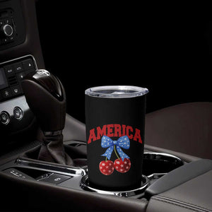 America Cherry Coquette Bow Tumbler Cup 4th of July Patriotic TS10 Print Your Wear