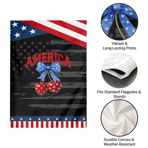 America Cherry Coquette Bow Garden Flag 4th of July Patriotic TS10 Print Your Wear
