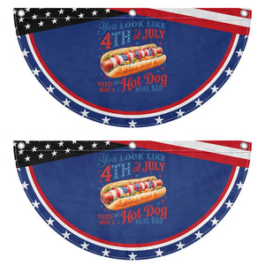 You Look Like 4th of July Hot Dog Patriotic Fan Flag Funny Food Meme