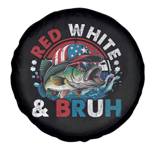 Funny Fishing Spare Tire Cover Red White Bruh Fisherman Gift American Flag TS10 Print Your Wear