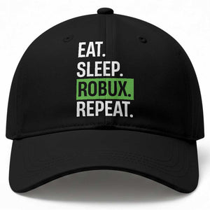 Eat Sleep Roblox Repeat Baseball Cap Funny Video Game Lovers Gamers