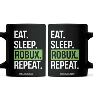 Eat Sleep Roblox Repeat Coffee Mug Funny Video Game Lovers Gamers