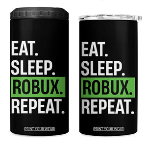 Eat Sleep Roblox Repeat 4 in 1 Can Cooler Tumbler Funny Video Game Lovers Gamers