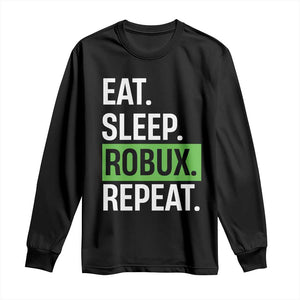 Eat Sleep Roblox Repeat Long Sleeve Shirt Funny Video Game Lovers Gamers