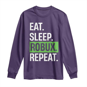 Eat Sleep Roblox Repeat Long Sleeve Shirt Funny Video Game Lovers Gamers