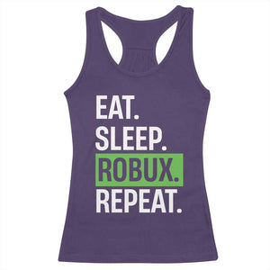 Eat Sleep Roblox Repeat Racerback Tank Top Funny Video Game Lovers Gamers