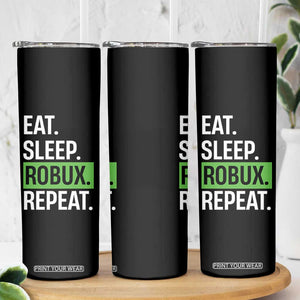 Eat Sleep Roblox Repeat Skinny Tumbler Funny Video Game Lovers Gamers