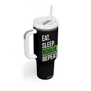 Eat Sleep Roblox Repeat Tumbler With Handle Funny Video Game Lovers Gamers