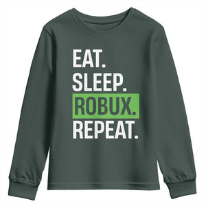 Eat Sleep Roblox Repeat Youth Sweatshirt Funny Video Game Lovers Gamers