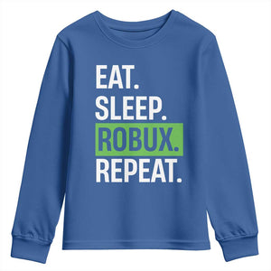 Eat Sleep Roblox Repeat Youth Sweatshirt Funny Video Game Lovers Gamers
