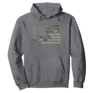 Hunting Fishing Loving Hoodie Hunter Fisher Camo American Flag