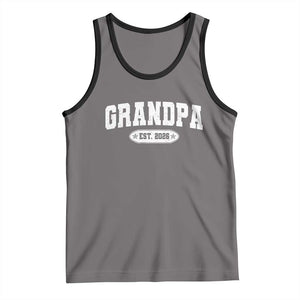 Grandpa Est 2026 Tank Top Promoted To Grandpa Paternity Fathers Day TS10 Deep Heather Black Print Your Wear