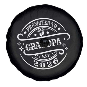 Promoted To Grandpa Est. 2026 Spare Tire Cover Grandparents Baby Announcement Fathers Day TS10 Print Your Wear
