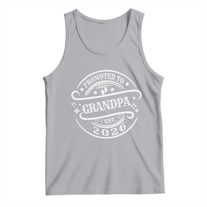 Promoted To Grandpa Est. 2026 Tank Top Grandparents Baby Announcement Fathers Day TS10 Athletic Heather Print Your Wear