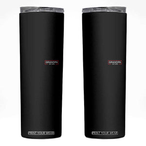 Grandpa Est 2026 Skinny Tumbler Logo Promoted To Grandpa Paternity Fathers Day TS10 Black Print Your Wear