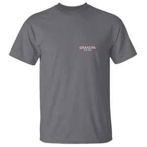 Grandpa Est 2026 T Shirt - Promoted To Grandpa Paternity Fathers Day New Grandpa Gift Tee TS10 Charcoal Print Your Wear