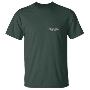 Grandpa Est 2026 T Shirt - Promoted To Grandpa Paternity Fathers Day New Grandpa Gift Tee TS10 Dark Forest Green Print Your Wear