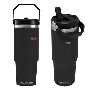 Big Bro Est 2026 Flip Straw Tumbler Brother Announcement TS10 One Size: 30 oz Black Print Your Wear