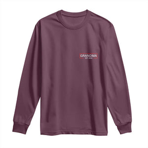 Grandma Est 2026 Long Sleeve Shirt First Mothers Day Grandparents Baby Announcement TS10 Maroon Print Your Wear