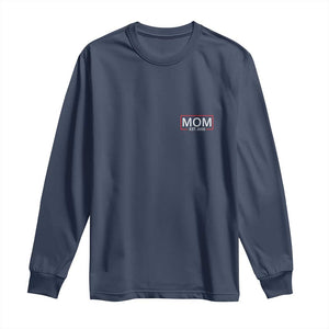 Mom Est 2026 Long Sleeve Shirt New Mama Pregnancy Reveal TS10 Navy Print Your Wear
