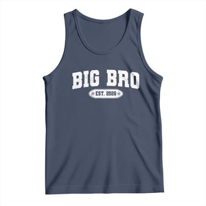 Big Bro Est 2026 Tank Top Promoted To Brother Sibling Reveal TS10 Navy Print Your Wear