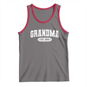 Grandma Est 2026 Tank Top Promoted To Grandparents Mothers Day TS10 Deep Heather Red Print Your Wear