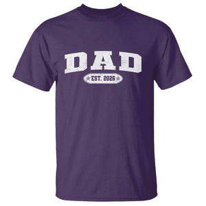 New Dad 2026 T Shirt - Promoted To Daddy Est 2026 Father Gift Humor Tee TS10 Purple Print Your Wear