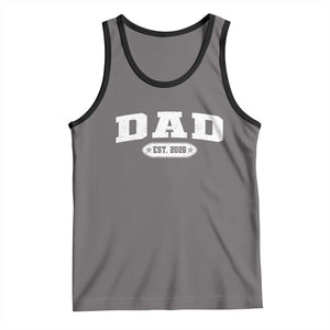 New Dad 2026 Tank Top Promoted To Daddy Est 2026 TS10 Deep Heather Black Print Your Wear