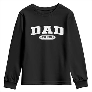 New Dad 2026 Youth Sweatshirt Promoted To Daddy Est 2026 TS10 Black Print Your Wear