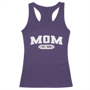 Mom Est 2026 Racerback Tank Top Promoted To Mama Baby Announcement Mothers Day TS10 Purple Print Your Wear