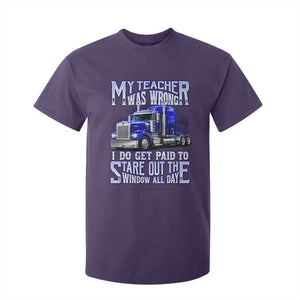 Funny Truck Driver T Shirt For Kid My Teacher was Wrong Trucker Gift
