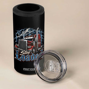 Truck Driver 4 in 1 Can Cooler Tumbler Funny Trucker Husband Big Rig Semi Trailer Truckin