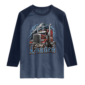 Truck Driver Raglan Shirt Funny Trucker Husband Big Rig Semi Trailer Truckin