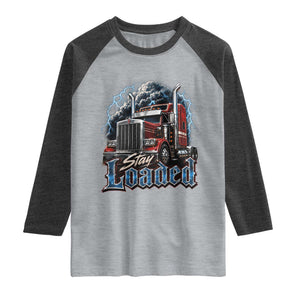 Truck Driver Raglan Shirt Funny Trucker Husband Big Rig Semi Trailer Truckin