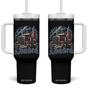 Truck Driver Tumbler With Handle Funny Trucker Husband Big Rig Semi Trailer Truckin