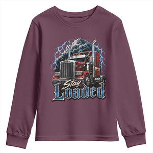 Truck Driver Youth Sweatshirt Funny Trucker Husband Big Rig Semi Trailer Truckin
