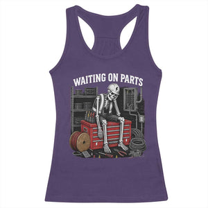 Electrician Skeleton Racerback Tank Top Waiting On Parts Funny Graphic