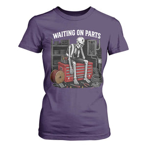 Electrician Skeleton T Shirt For Women Waiting On Parts Funny Graphic