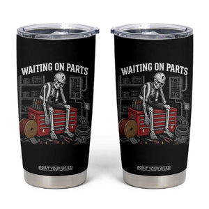 Electrician Skeleton Tumbler Cup Waiting On Parts Funny Graphic
