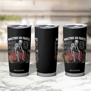 Electrician Skeleton Tumbler Cup Waiting On Parts Funny Graphic